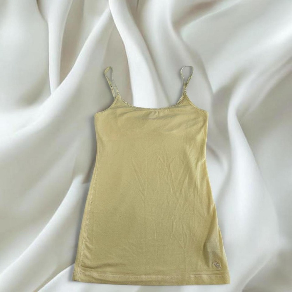Abercrombie and Fitch butter yellow lace babydoll cami tank y2k vintage mcbling
